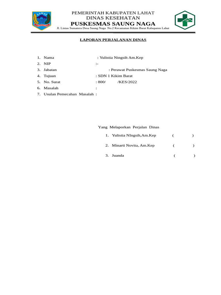 Laporan Perjadin | PDF