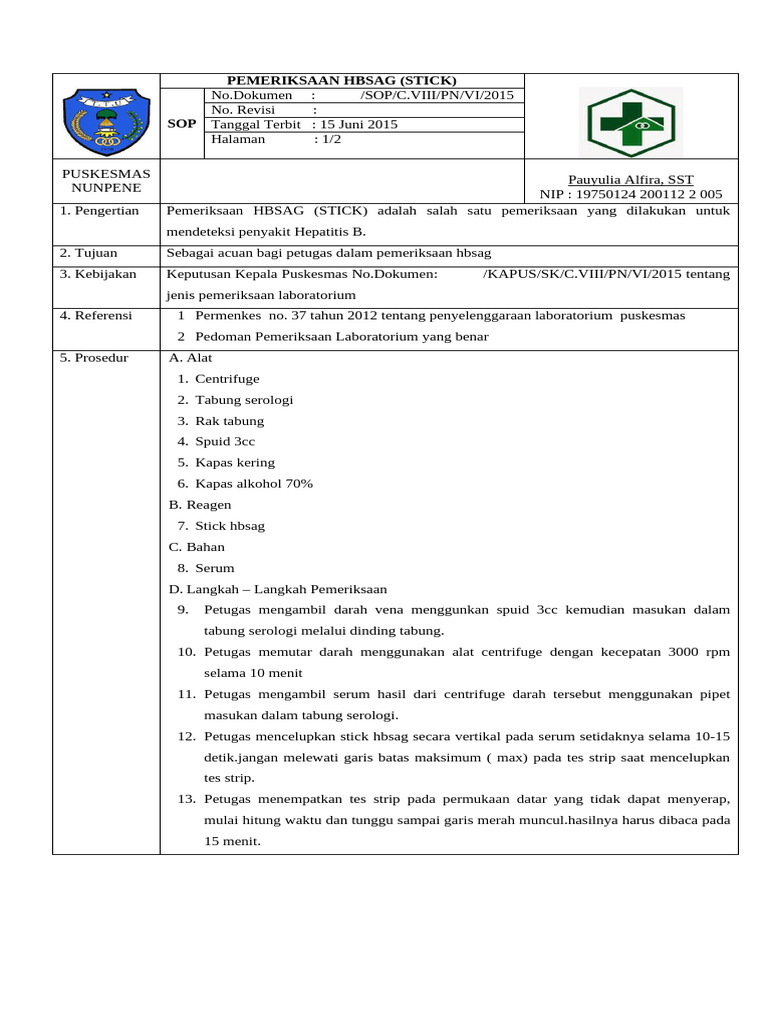 Pemeriksaan Hbsag Pdf