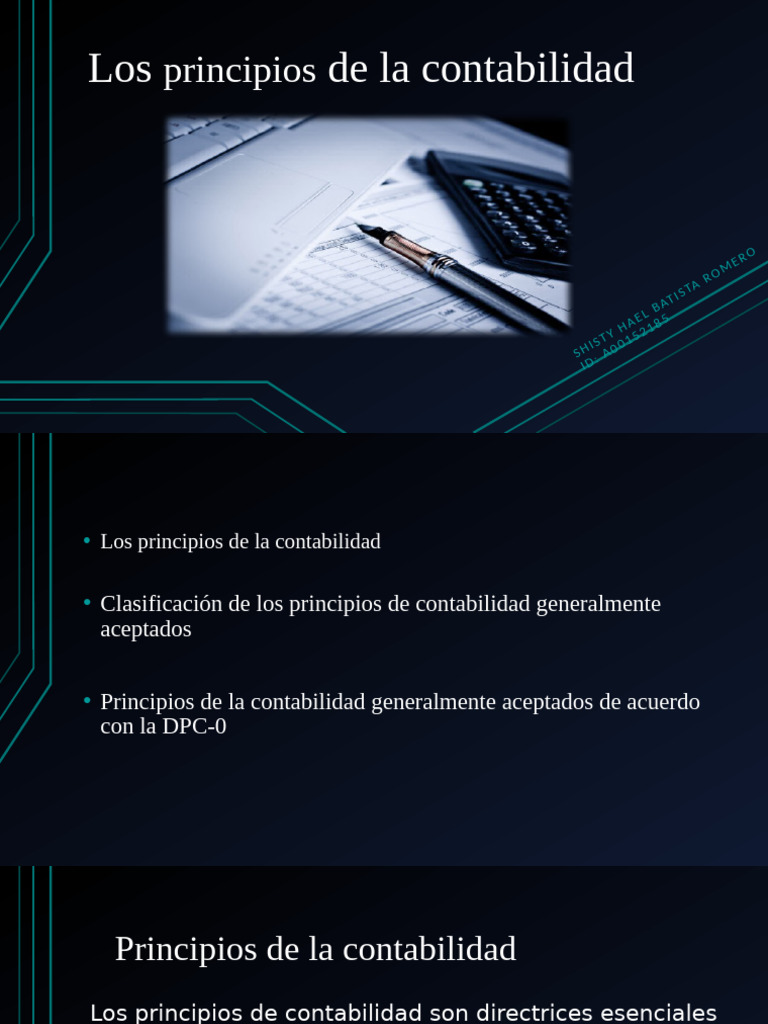 Los Principios de La Contabilidad | PDF
