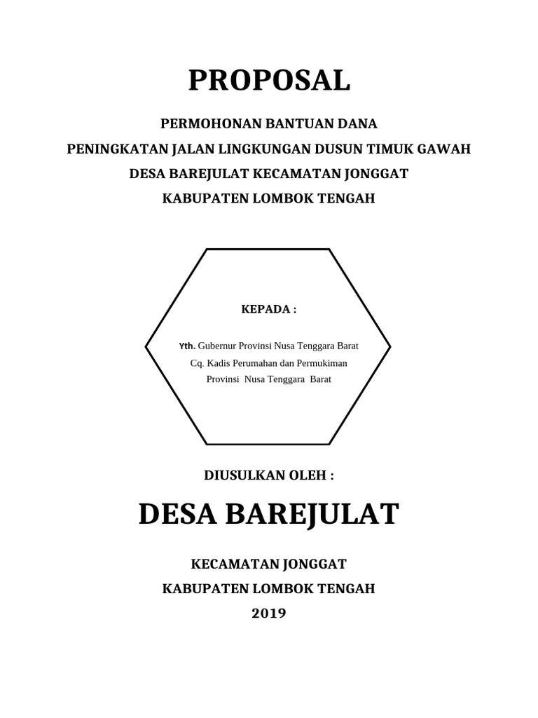 Prop. Dusun Timuk Gawah | PDF