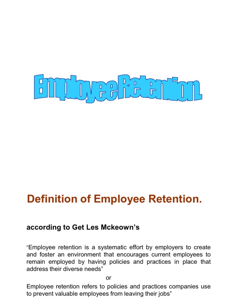 Employee Retention 1 | PDF | Employee Retention | Turnover 