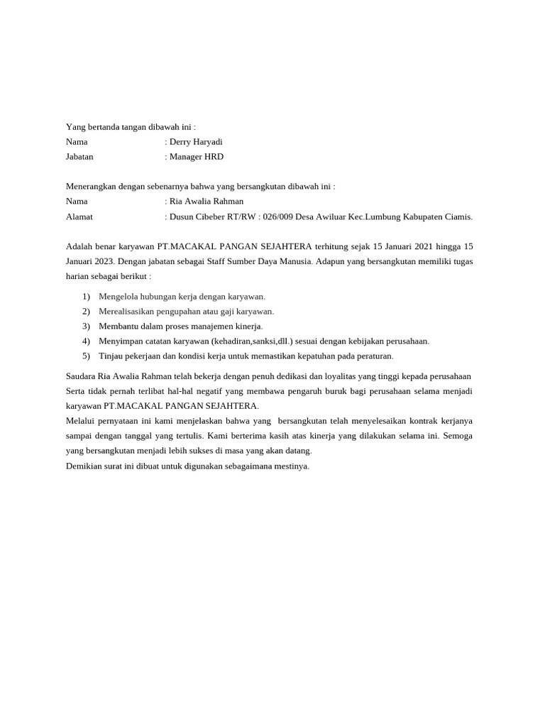 Paklaring Scan | PDF