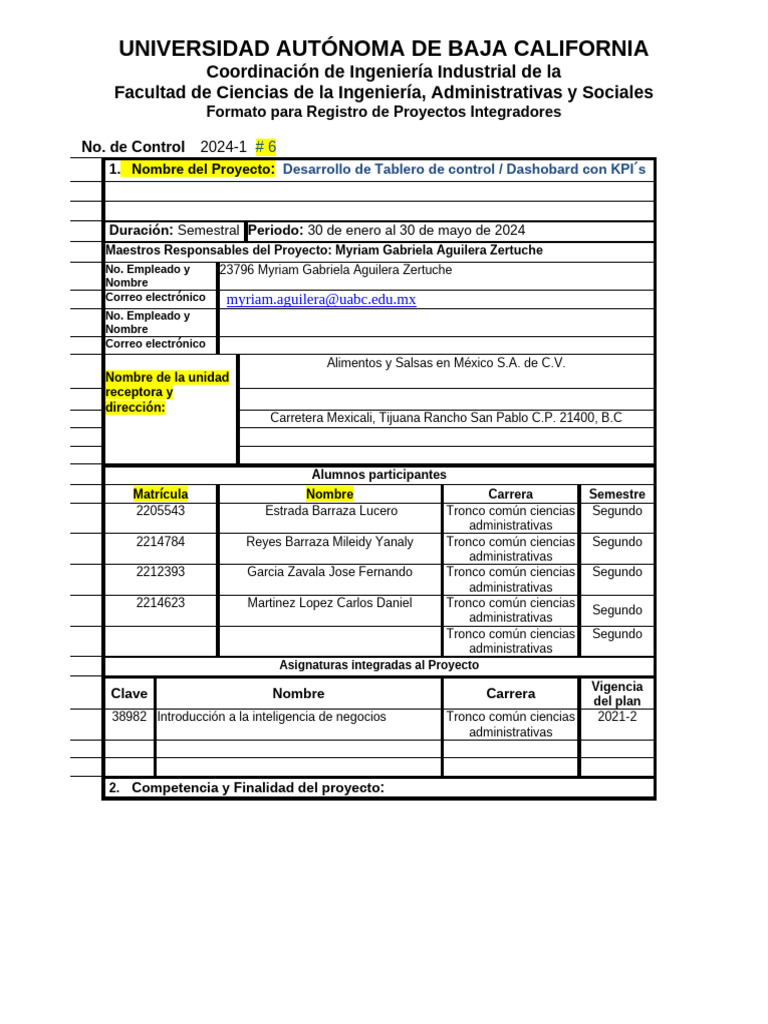 Formato Registro PC 123 2024-1 | PDF