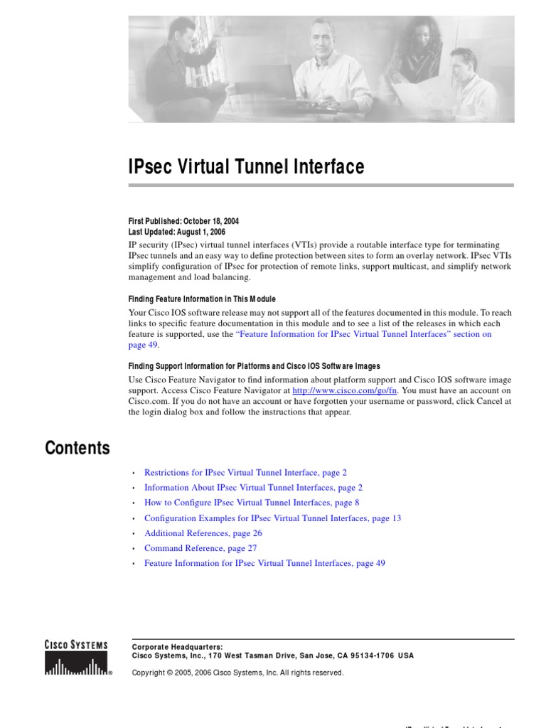 IPSec Virtual Tunnel Interface | PDF | Virtual Private Network | Router ...