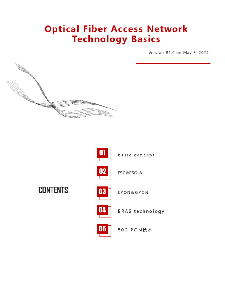 Optical Fiber Access Network Technology Basics-20240513 | PDF