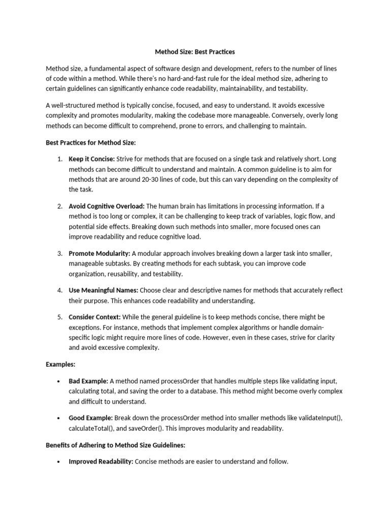Method Size | PDF
