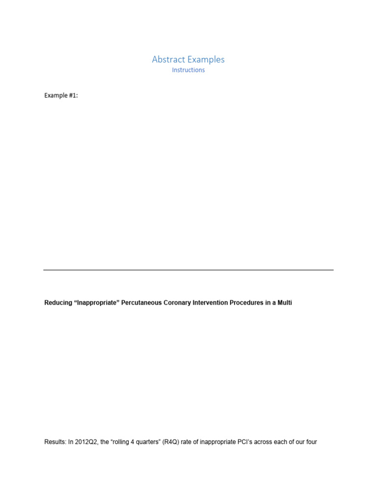 Abstract Samples | PDF