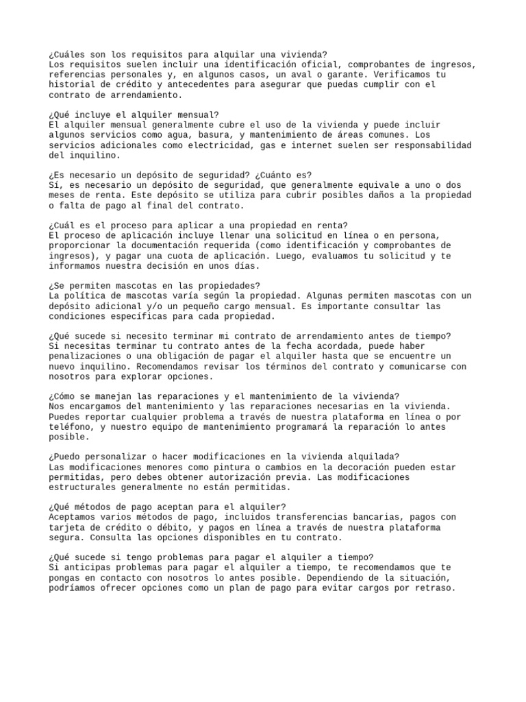 Preguntas Frecuentes | PDF