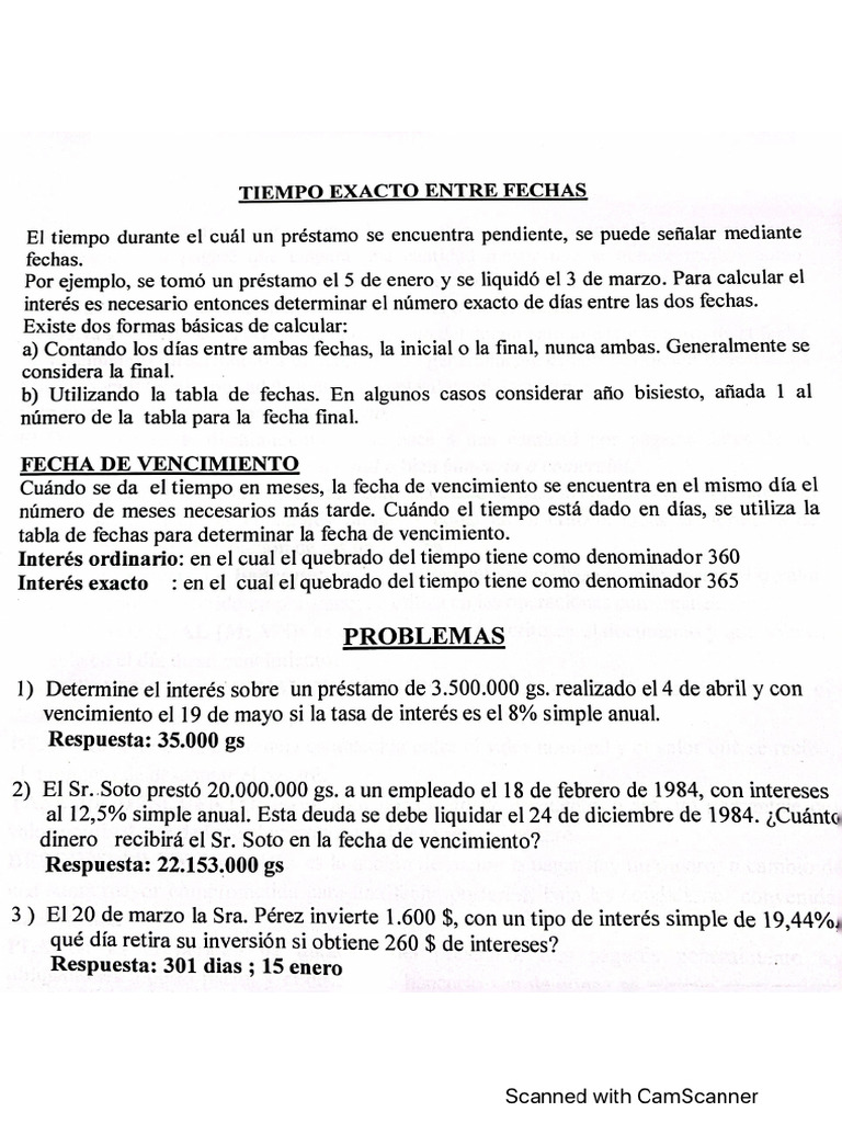 Tiempo Exacto Entre Fechas | PDF