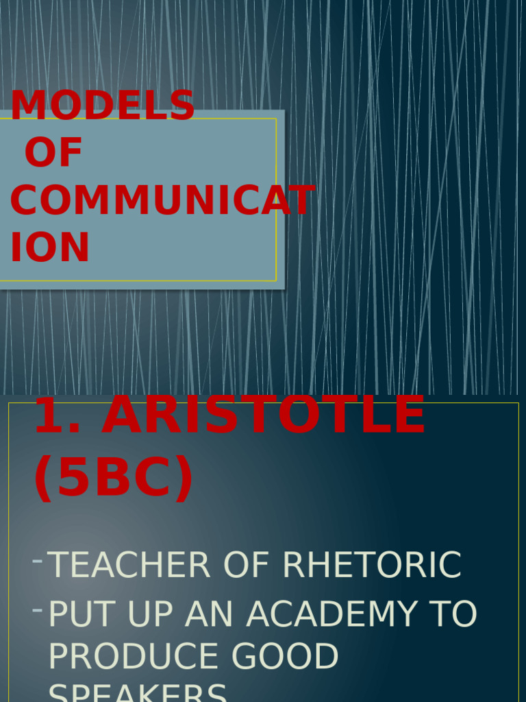 Models of communication pdf