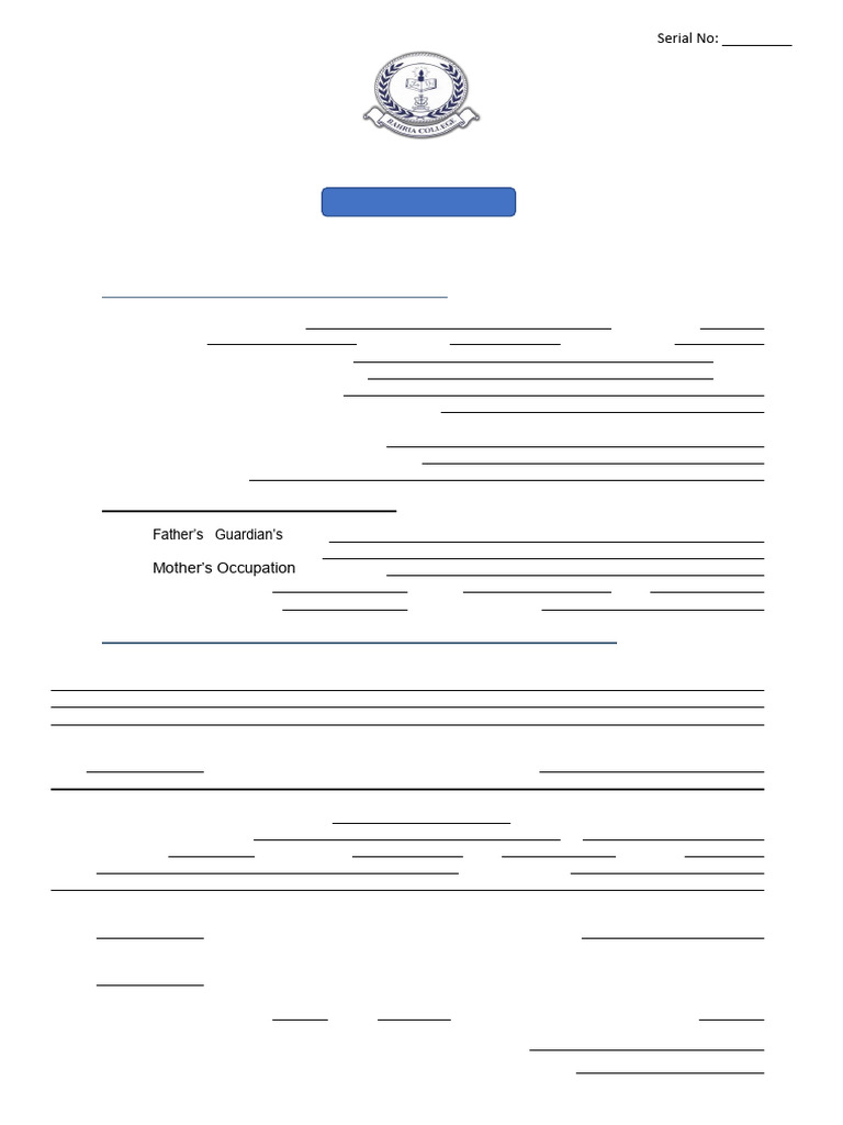 Registration Form BCI 1 | PDF