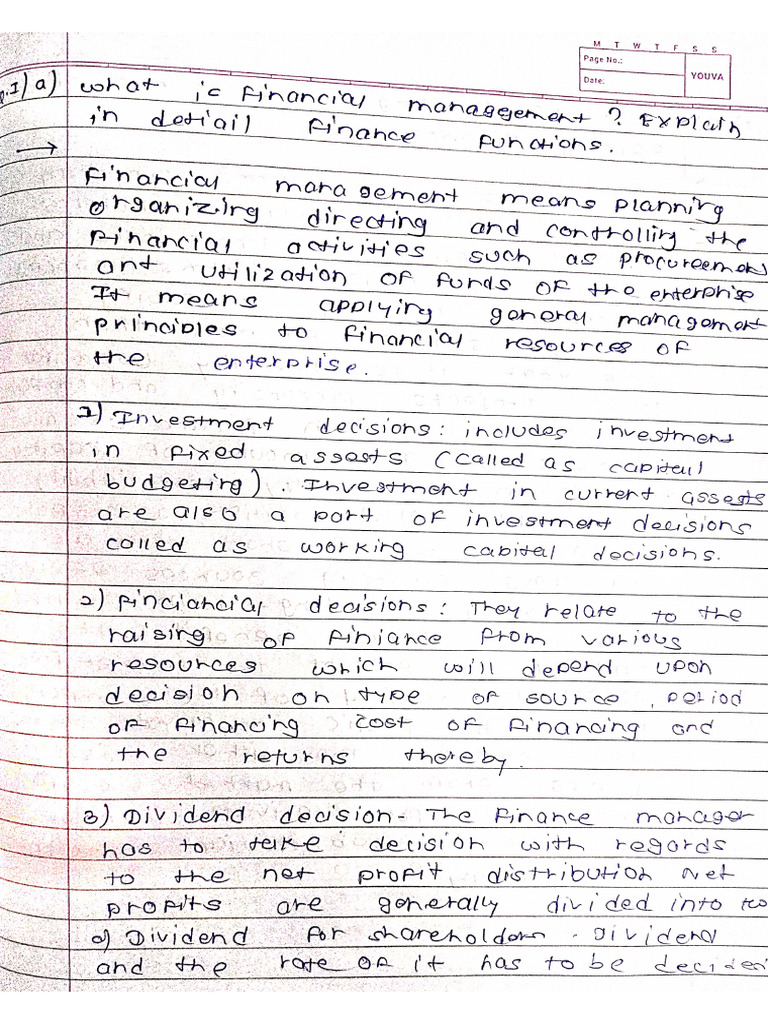 Financial Management SET I | PDF