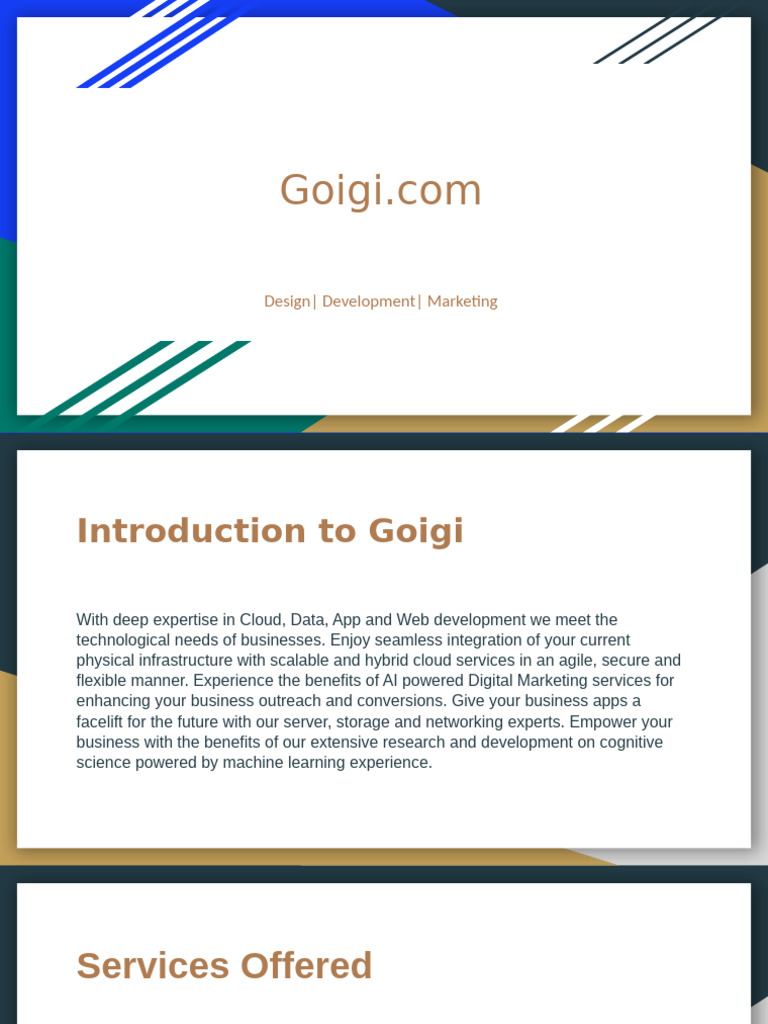Goigi: Web & App Development Services | PDF