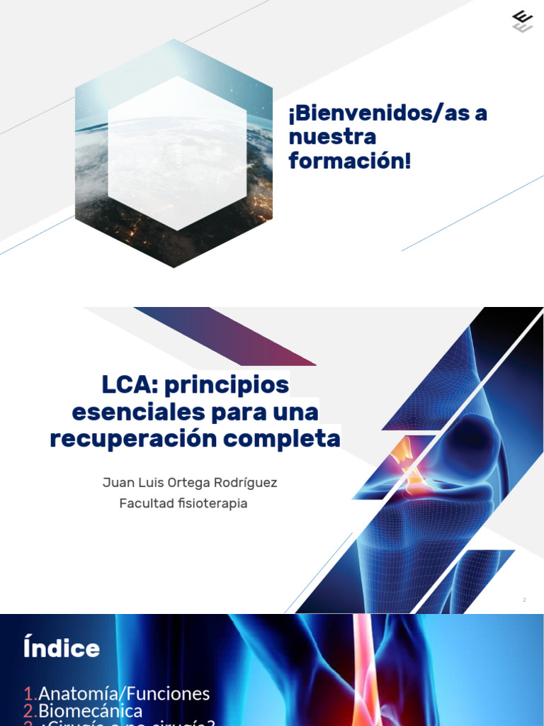 Presentación LCA Fisioterapia | PDF