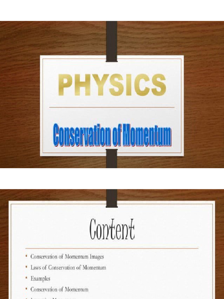 Conservation Of Momentum Ppt Pdf