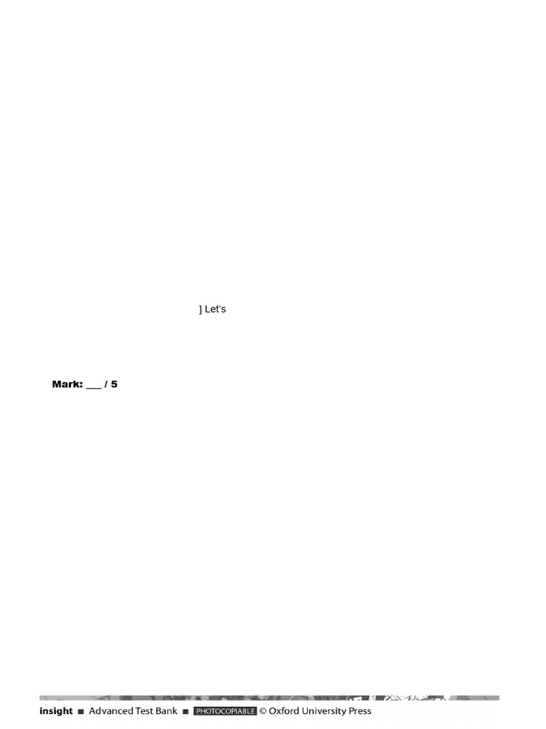 Skills Test Unit 9 Test B | PDF