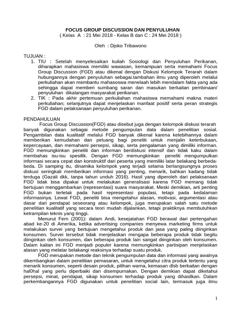 D - FGD Dan Penyuluhan | PDF