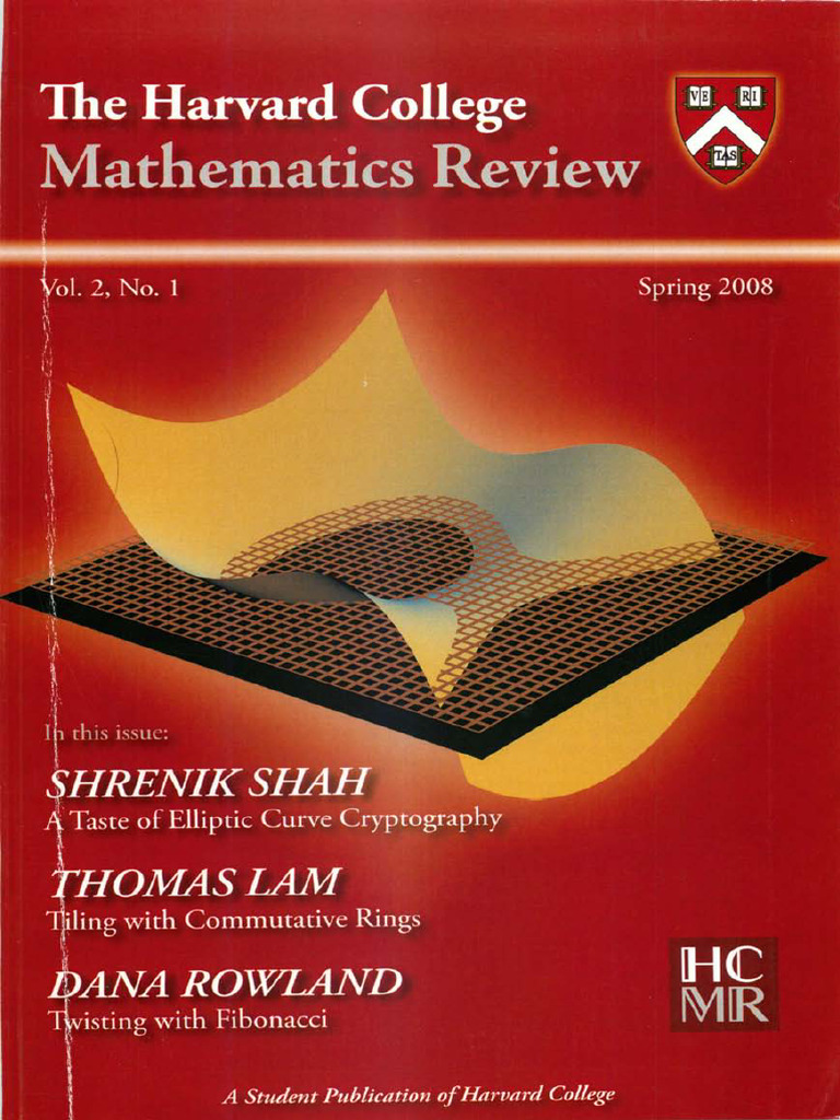 Harvard Mathematics Review | PDF | Cryptography | Mathematics