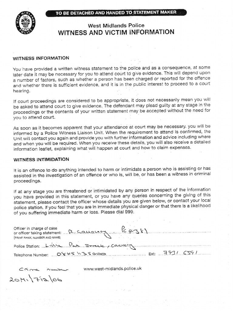 Handout Witness | PDF