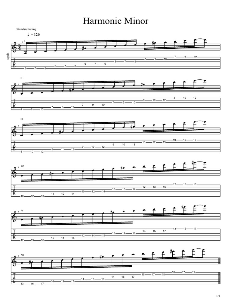 Harmonic Minor 1-6 | PDF