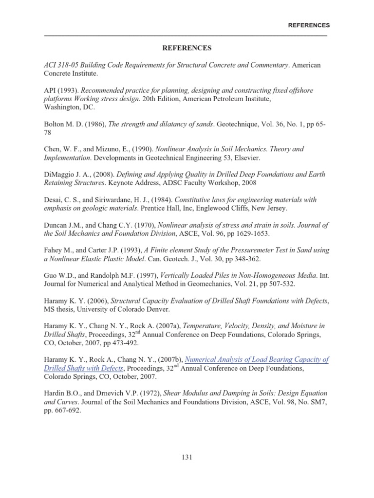 10 References | PDF | Geotechnical Engineering | Deep Foundation