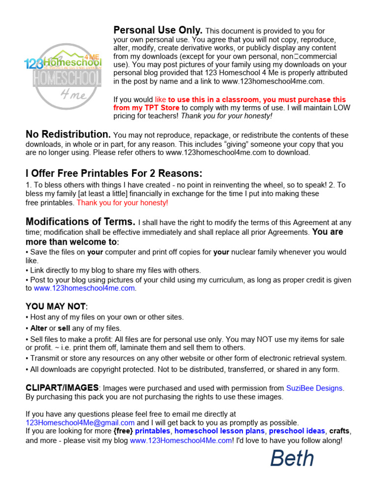 5th Grade Math Printables | PDF