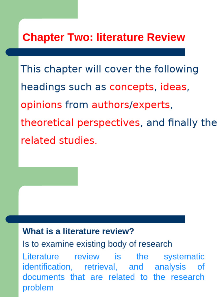 Chapter Two Literature | PDF