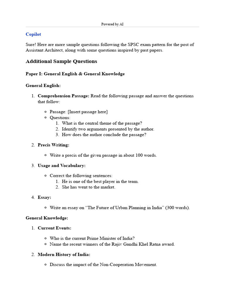 Ai Generated Question Part 2 | PDF