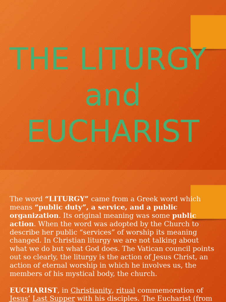 Understanding the Parts of the Mass | PDF | Mass (Liturgy) | Eucharist