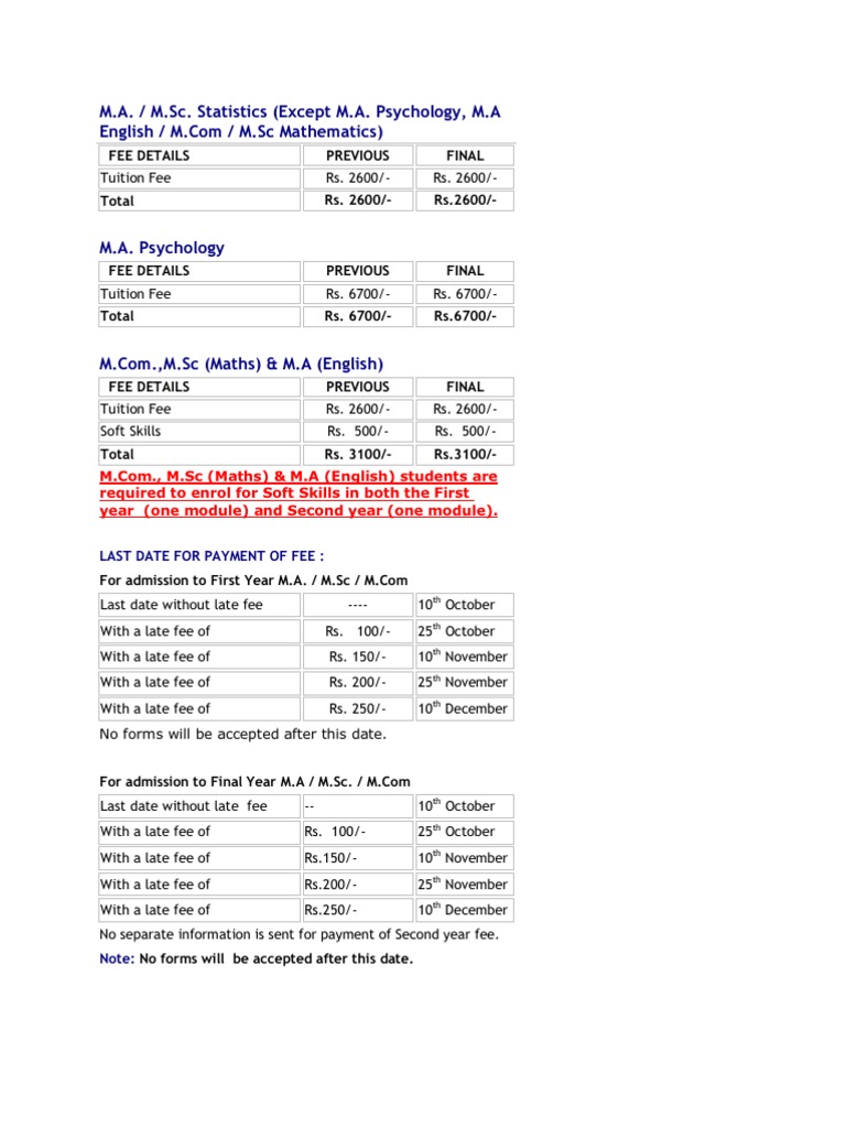 CCC Tuition and Fee Information | PDF | Tuition Payments | Fee