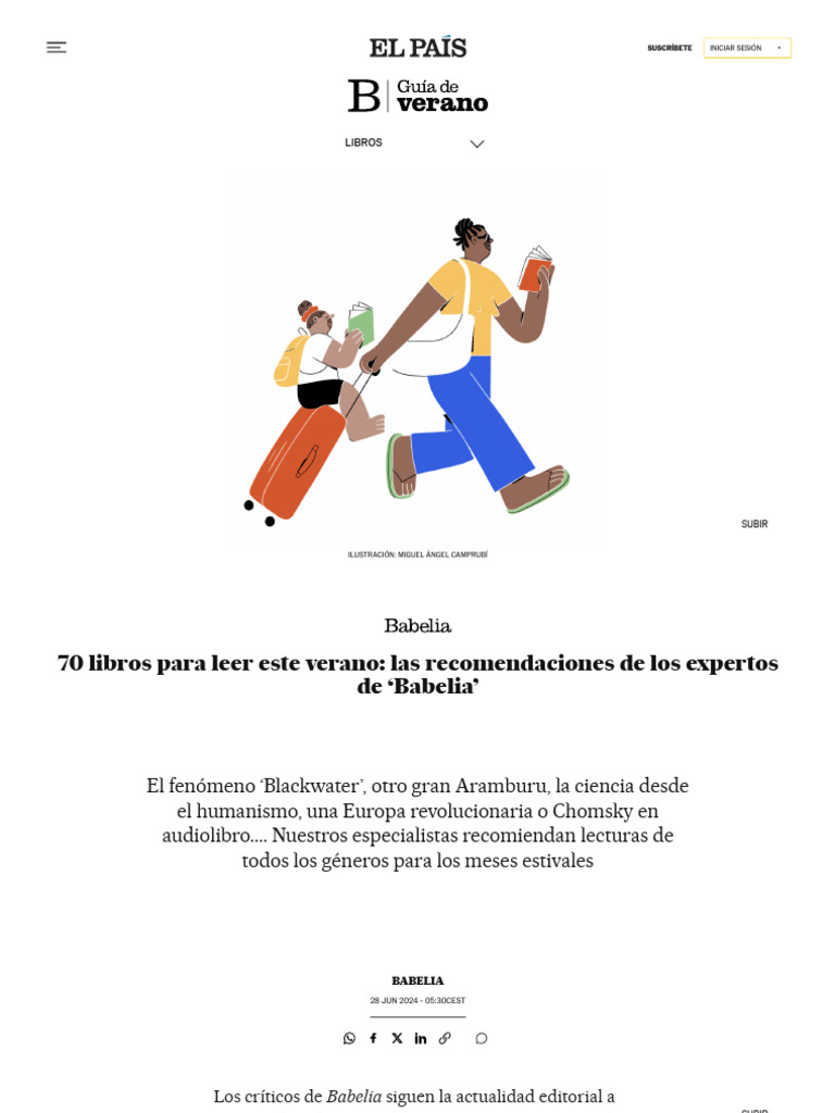 70 Libros para Leer Este Verano - Las Recomendaciones de Los Expertos ...
