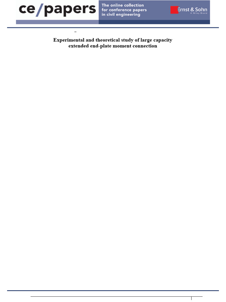 Large Capacity End-Plate Connection Study | PDF | Fracture | Teaching ...