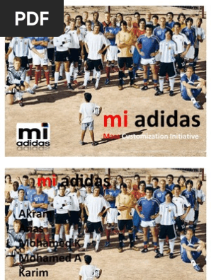 The Mi Adidas Mass Customization Initiative Case Study Adidas Competition