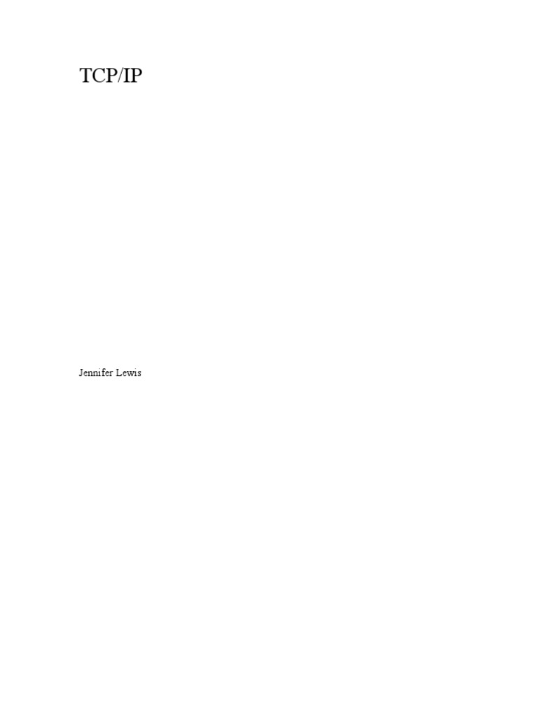 TCP/IP | PDF | Internet Protocols | Internet Protocol Suite
