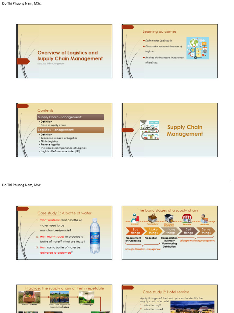 U1 - Overview of Logistics and Supply Chain | PDF