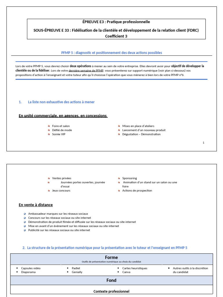 Épreuve E3 Situation 1 | PDF