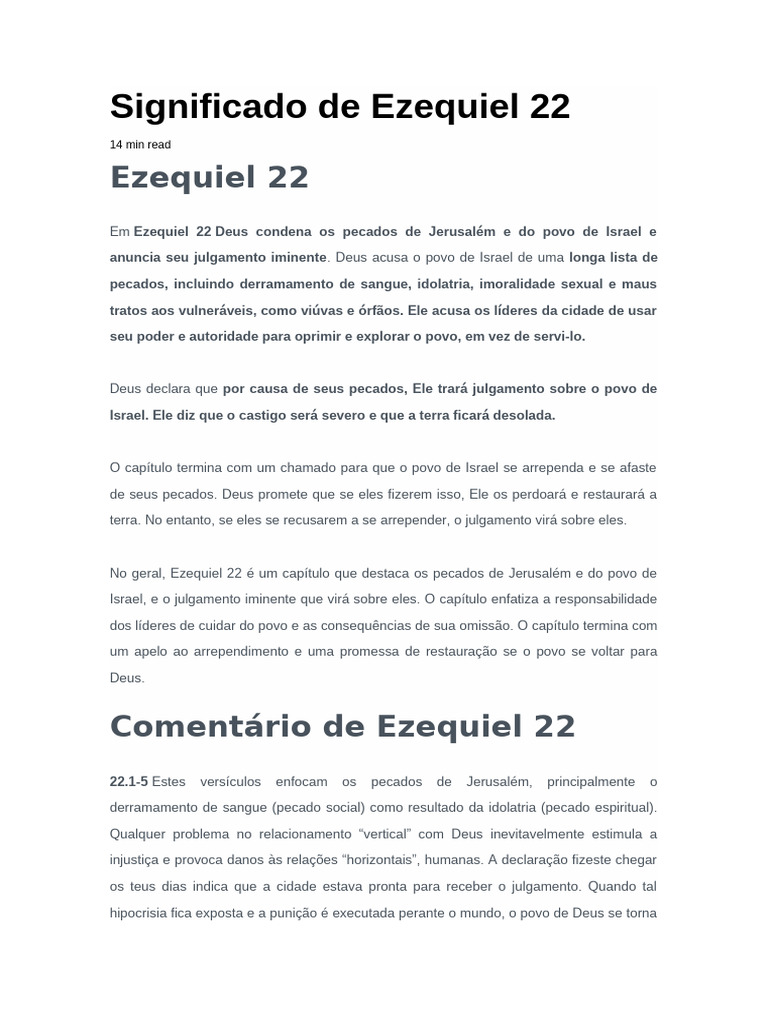 Significado de Ezequiel 22 | PDF, image size:768x1024