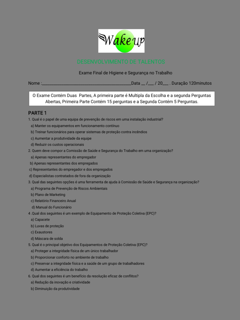 Exame Final HST | PDF