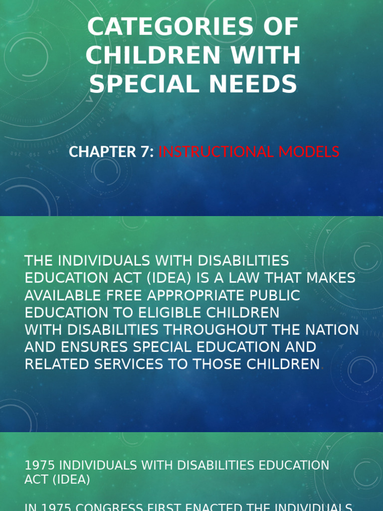 Types of Children with Special Needs | PDF | Disability | Wellness