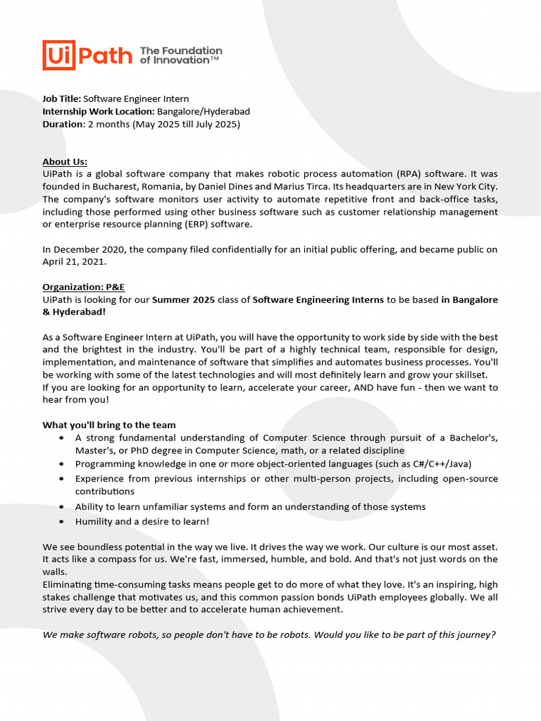 Software Engineer Intern25 | PDF