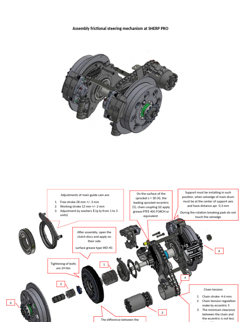 Assembly Frictional Steering Mechanism PRO | PDF