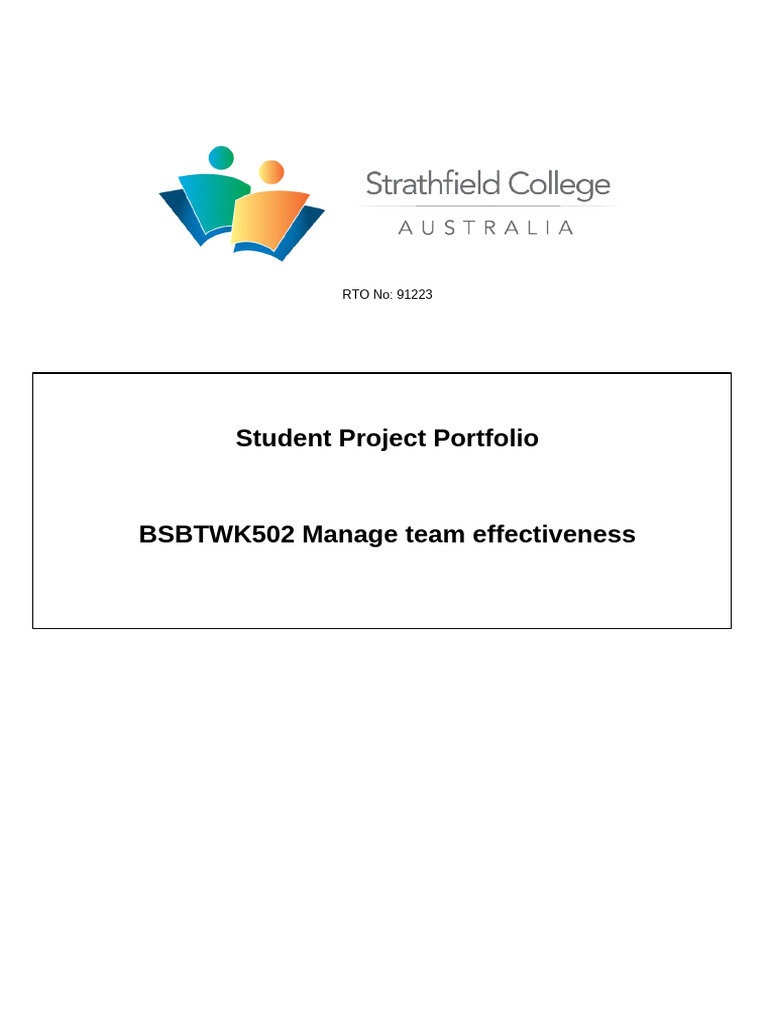 BSBTWK502 Project Portfolio SCM4310 Pearce Andrews | PDF