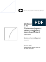 BIS Working Papers: Effectiveness of Monetary Policy Communication in Indonesia and Thailand