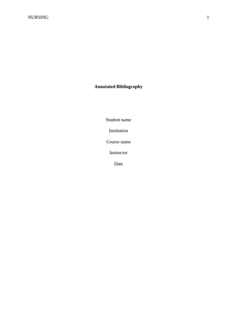 Annotated Bibliography | PDF | Health Care | Wellness