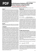 Comparative Performance Analysis of M-Ary PSK Modulation Schemes Using Simulink