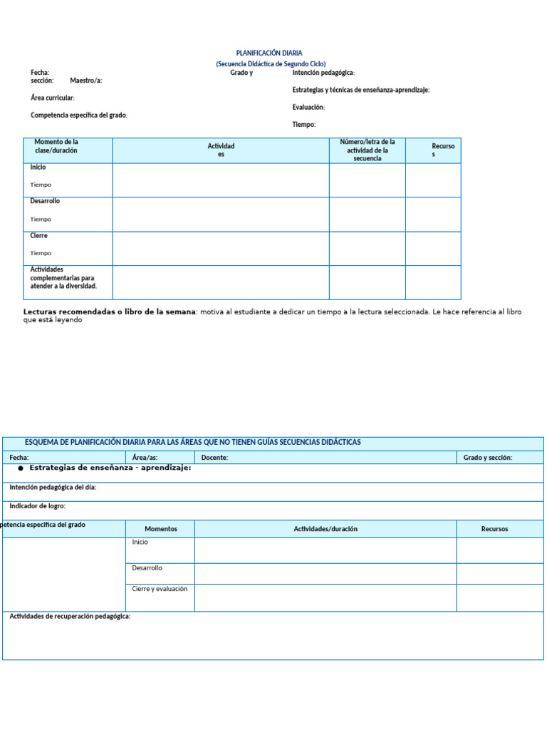 Esquemas de Planificación - 100518 | PDF