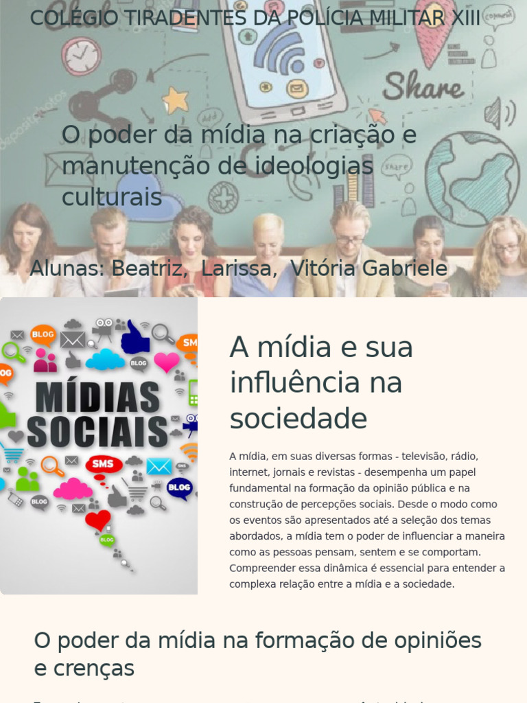A Midia e Sua Influencia Na Sociedade - PPTX - 20240625 - 110847 - 0000 ...