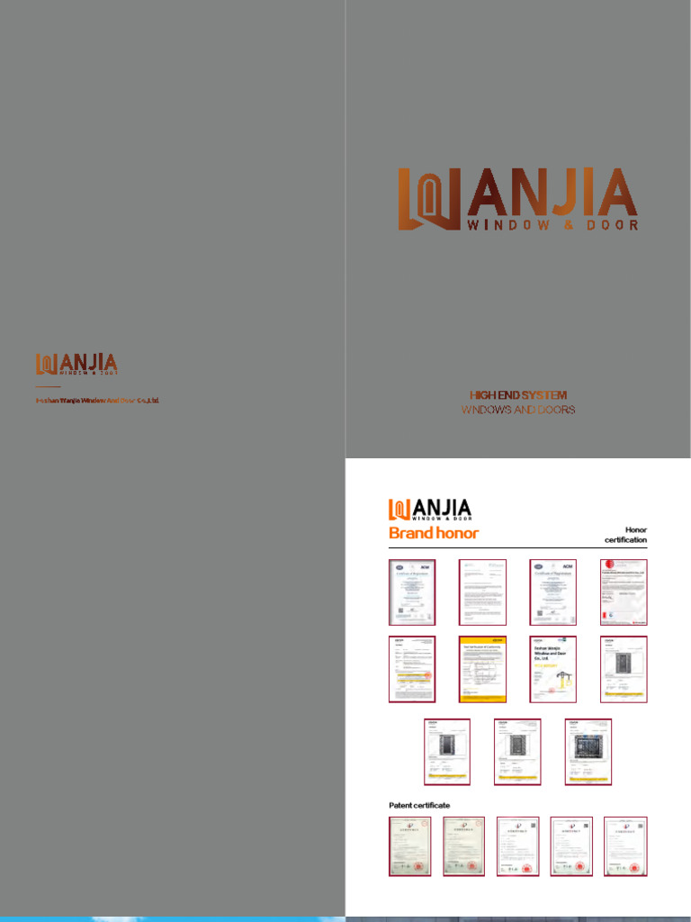 Wanjia Glass Window&door Catalog-1 | PDF