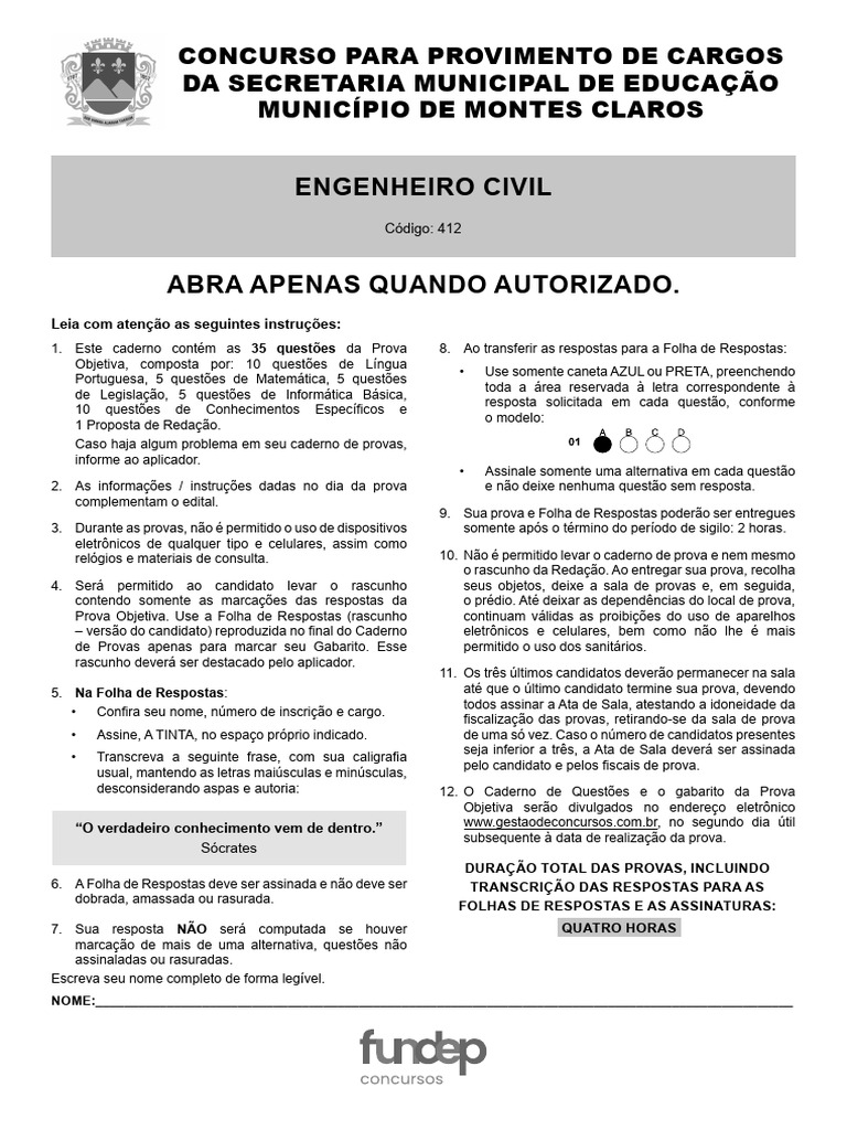 BOOK - 412 - Engenheiro Civil | PDF