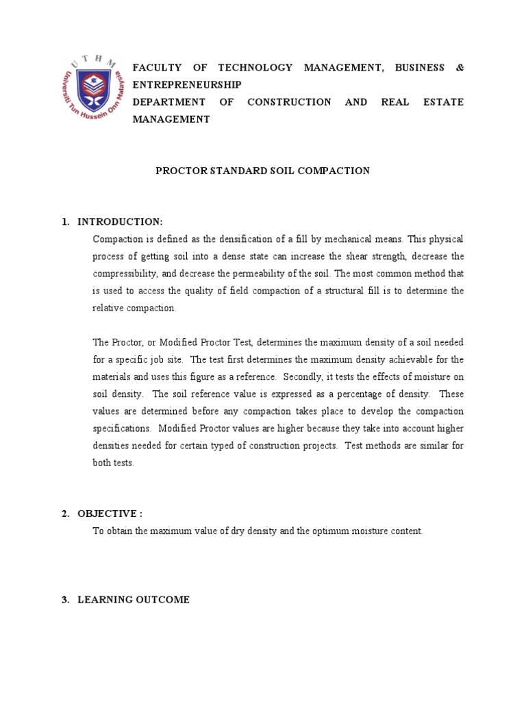 Proctor Soil Compaction Testing Guide | PDF | Soil | Materials